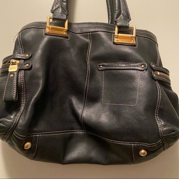 B. Makowsky Black Leather tote bag - Picture 6 of 16